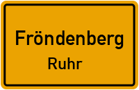 Ortsschild Fröndenberg / Ruhr