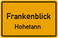 Hohetanner Straße in FrankenblickHohetann
