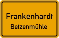 Straßen in Frankenhardt Betzenmühle