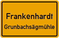 Straßenverzeichnis Frankenhardt Grunbachsägmühle