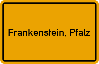 Ortsschild von Gemeinde Frankenstein, Pfalz in Rheinland-Pfalz
