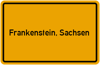 City Sign Frankenstein, Sachsen