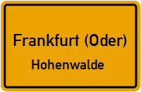 Straßenverzeichnis Frankfurt (Oder) Hohenwalde