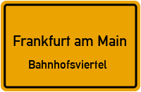Straßenverzeichnis Frankfurt am Main Bahnhofsviertel