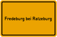 City Sign Fredeburg bei Ratzeburg