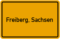 City Sign Freiberg, Sachsen