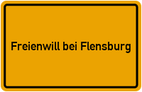 Ortsschild Freienwill bei Flensburg