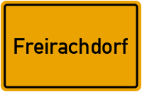 Ortsschild von Gemeinde Freirachdorf in Rheinland-Pfalz