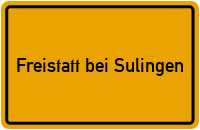 City Sign Freistatt bei Sulingen