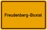Ortsschild Freudenberg-Boxtal