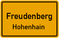 Straßenverzeichnis Freudenberg Hohenhain