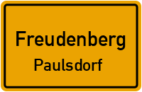 Kirchbergweg in FreudenbergPaulsdorf