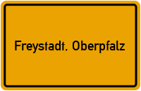 City Sign Freystadt, Oberpfalz
