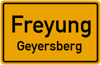 Straßen in Freyung Geyersberg
