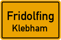 Straßenverzeichnis Fridolfing Klebham