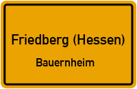 Straßenverzeichnis Friedberg (Hessen) Bauernheim