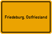 City Sign Friedeburg, Ostfriesland