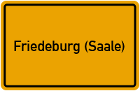 Ortsschild von Gemeinde Friedeburg (Saale) in Sachsen-Anhalt
