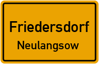 Straßen in Friedersdorf Neulangsow