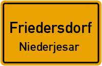 Straßen in Friedersdorf Niederjesar