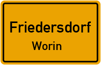 Straßen in Friedersdorf Worin