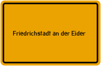 City Sign Friedrichstadt an der Eider