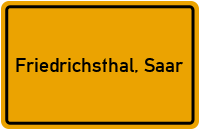City Sign Friedrichsthal, Saar