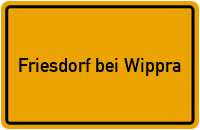 Ortsschild Friesdorf bei Wippra