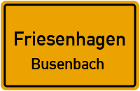 Straßenverzeichnis Friesenhagen Busenbach