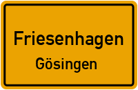 Straßen in Friesenhagen Gösingen