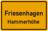 Straßenverzeichnis Friesenhagen Hammerhöhe