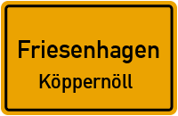 Straßen in Friesenhagen Köppernöll