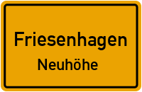 Straßenverzeichnis Friesenhagen Neuhöhe