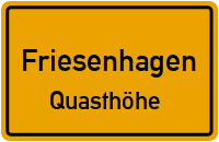 Straßenverzeichnis Friesenhagen Quasthöhe