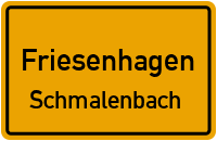 Straßenverzeichnis Friesenhagen Schmalenbach