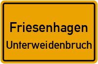 Straßen in Friesenhagen Unterweidenbruch