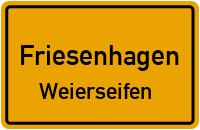 Straßenverzeichnis Friesenhagen Weierseifen