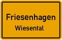 Straßen in Friesenhagen Wiesental