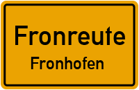 Wengener Straße in 88273 Fronreute (Fronhofen)