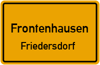 Straßen in Frontenhausen Friedersdorf