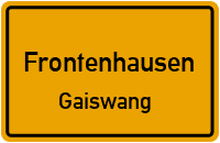 Straßen in Frontenhausen Gaiswang