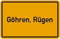 City Sign Göhren, Rügen