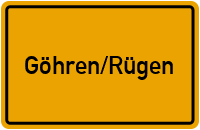 Ortsschild Göhren/Rügen