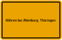 City Sign Göhren bei Altenburg, Thüringen