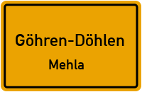 Straßen in Göhren-Döhlen Mehla