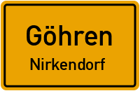 Straßen in Göhren Nirkendorf