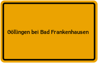 City Sign Göllingen bei Bad Frankenhausen