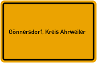 City Sign Gönnersdorf, Kreis Ahrweiler