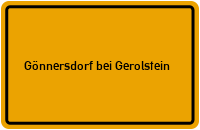 City Sign Gönnersdorf bei Gerolstein