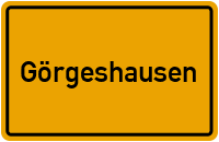 Ortsschild von Gemeinde Görgeshausen in Rheinland-Pfalz